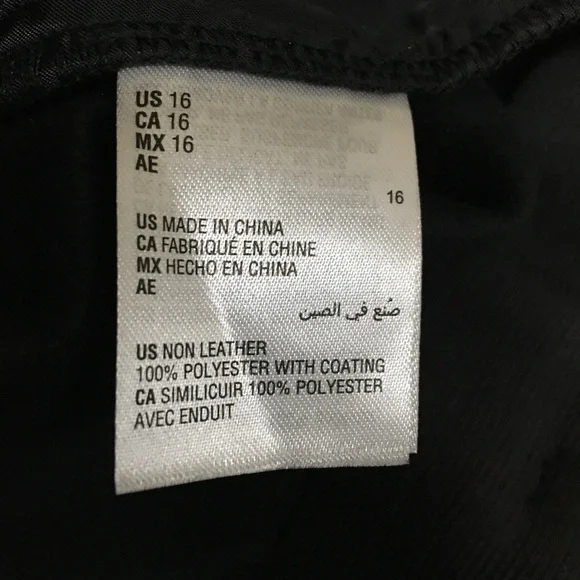 INC Black Vegan Faux Leather High Waisted Pants - Women’s 16 - Picture 12 of 13